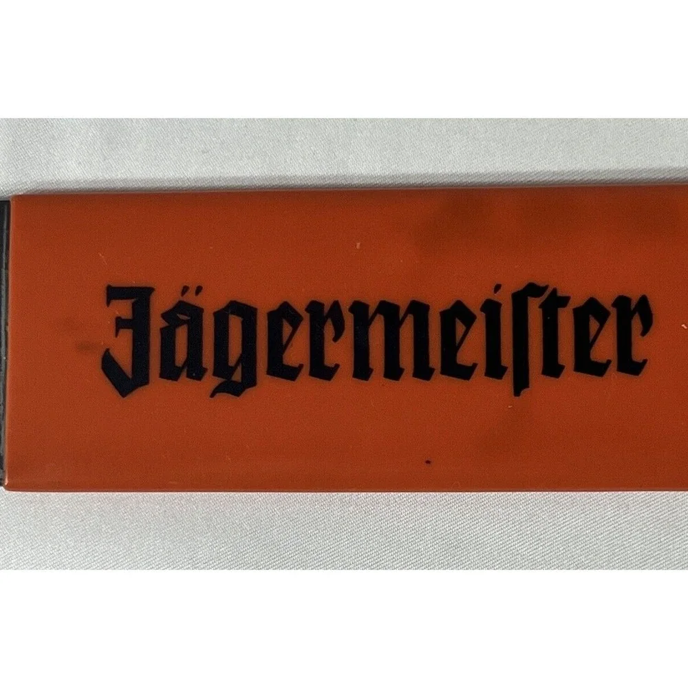 Jagermeister Orange Vinyl Coated Speed Bottle Opener Bar Blade 7 Inch Stainless